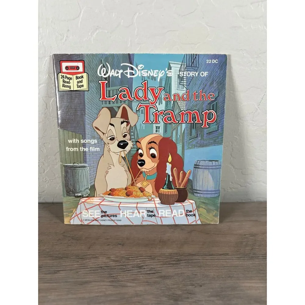 Lady and the Tramp Disney‎ See Hear Read Book Only Vintage EUC